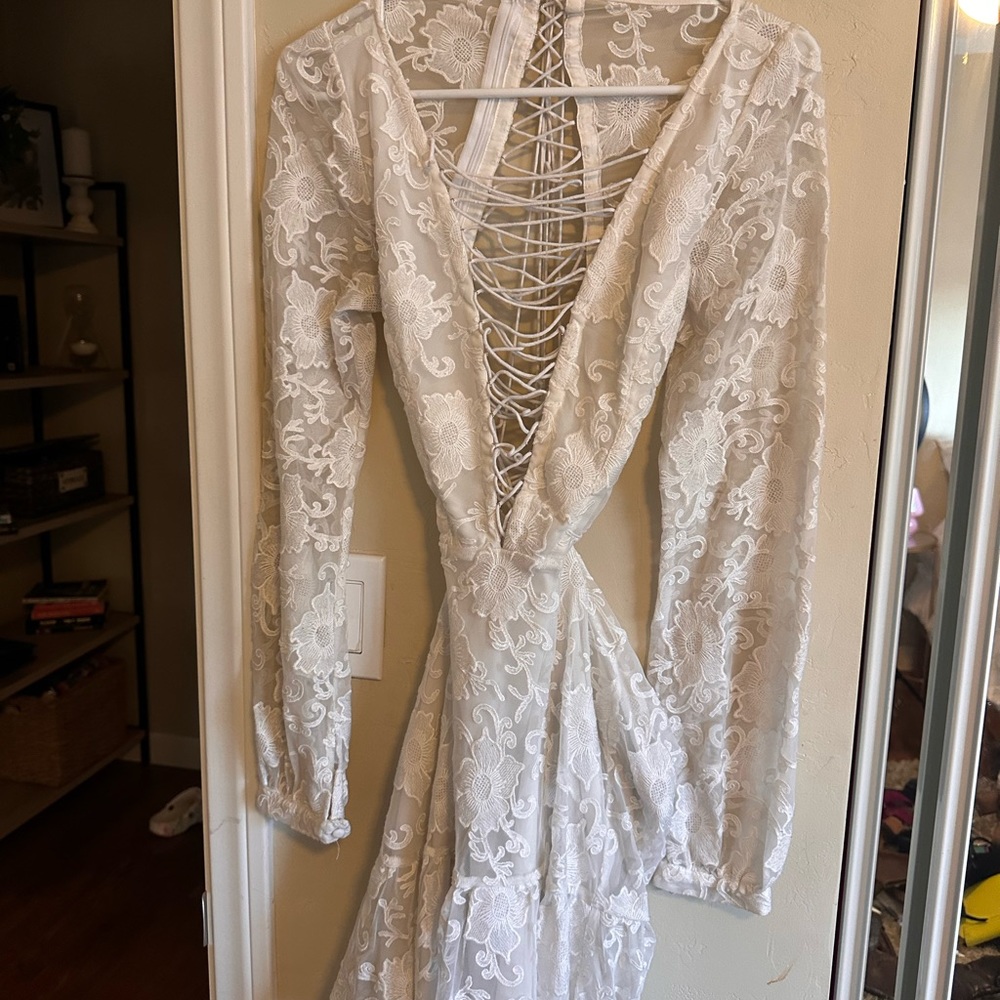 White lace for love and lemons dress